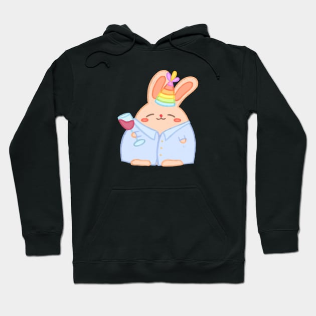 Chubbit Wine Party Logo Hoodie by Chubbit